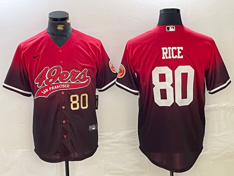 Men San Francisco 49ers #80 Rice Red Joint Name 2024 Nike Limited NFL Jersey style 7->san francisco 49ers->NFL Jersey